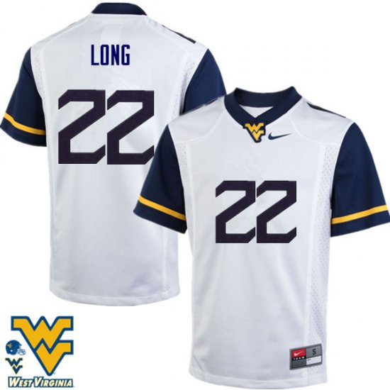 Men's West Virginia Mountaineers NCAA #22 Jake Long White Authentic Nike Stitched College Football Jersey NL15S13HD